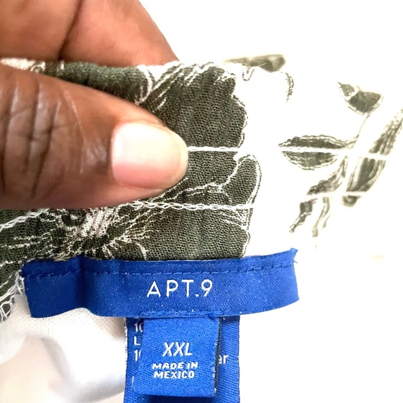 Kohl's Olive and White Floral Print Skirt Featuring Button-Front Size XX Large - Picture 11 of 13